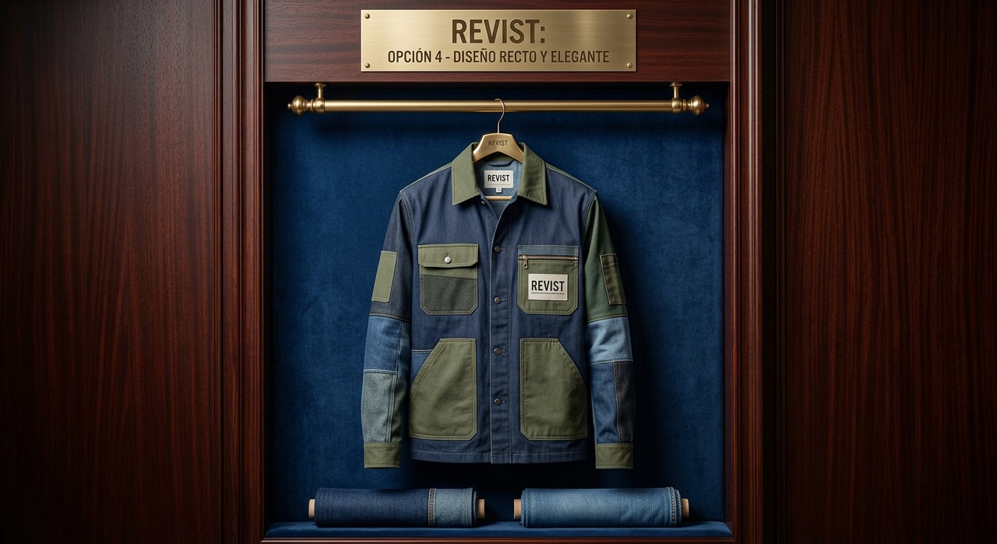 Chaqueta estilo patchwork hecha con tela reciclada REVIST